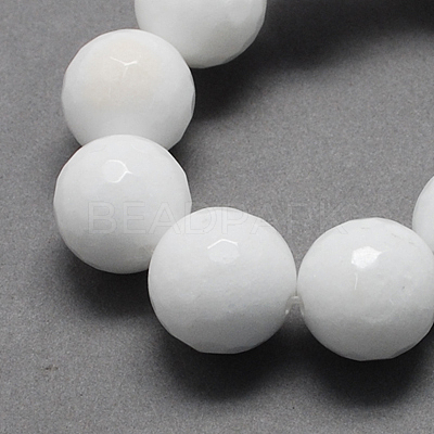 Natural White Jade Bead Strands G-R166-12mm-22-1
