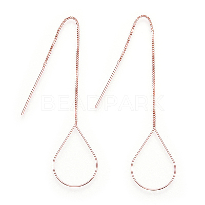Brass Stud Earring Findings KK-S345-066RG-1