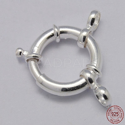 925 Sterling Silver Large Spring Rings Clasps STER-A007-13E-1
