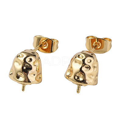 Brass Stud Earring Findings KK-N233-364-1