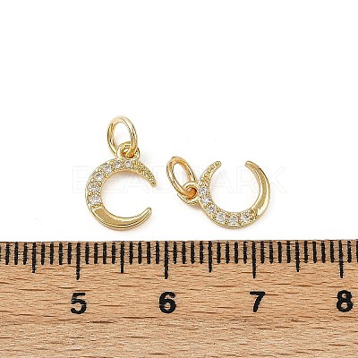 Brass Micro Pave Cubic Zirconia Pendants KK-R230-01G-1