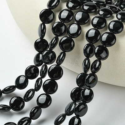 Natural Black Onyx Beads Strands G-H1310-1-1
