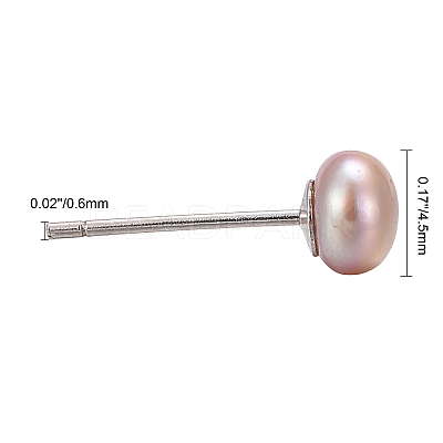 Valentine Presents for Her 925 Sterling Silver Ball Stud Earrings EJEW-D029-4.5mm-1-1
