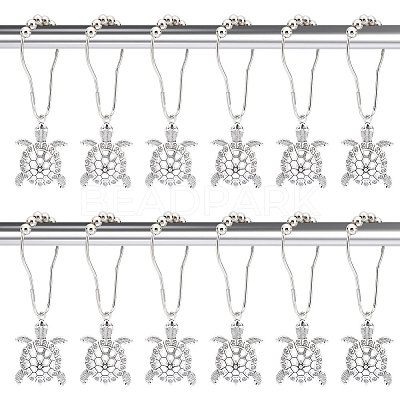 Iron Shower Curtain Rings for Bathroom AJEW-UN0001-36-1