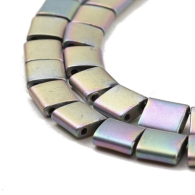 Electroplated Frosted Non-magnetic Synthetic Hematite Beads Strands G-G089-B01-13-1