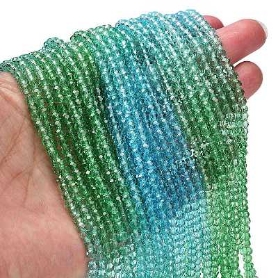 Transparent Painted Glass Beads Strands DGLA-A034-T3mm-A17-1