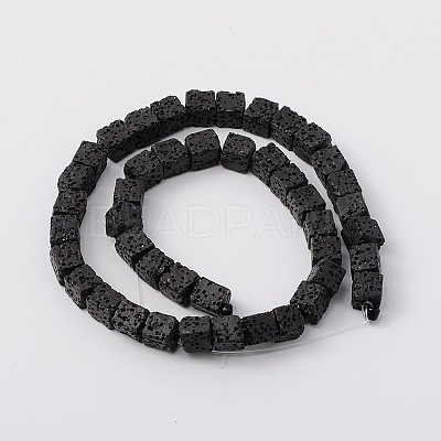 Dyed & Natural Lava Rock Beads Strands G-L435-01-8mm-18-1