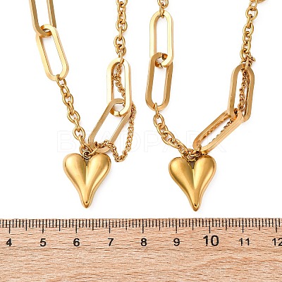 304 Stainless Steel Pendant Necklaces & Charms Bracelets Sets SJEW-Z003-04G-1