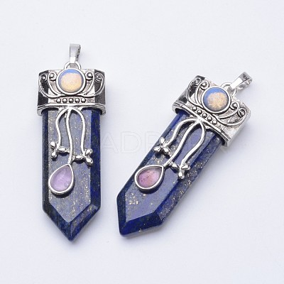 Natural Lapis Lazuli Big Pointed Pendants X-G-F340-05I-1