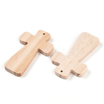 Natural Pine Wood Big Pendants WOOD-N016-54A-1