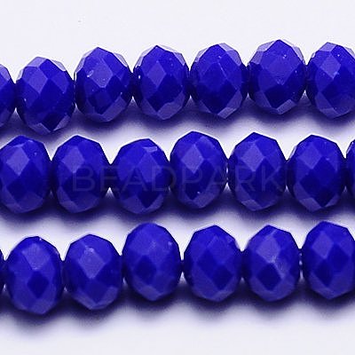 Imitation Jade Glass Bead Strands GLAA-F001-3x2mm-M-1