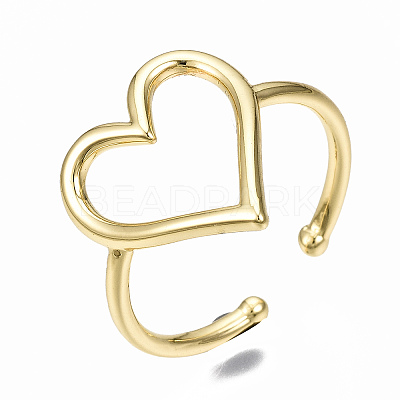 Brass Cuff Rings X-RJEW-N035-040-NF-1