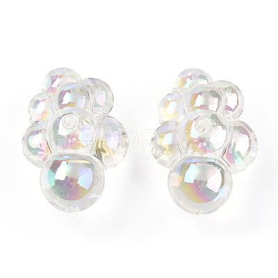 UV Plating Transparent Acrylic Beads X-PACR-T007-36-1