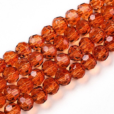 Baking Paint Transparent Glass Beads X1-DGLA-A035-T4mm-A04-1