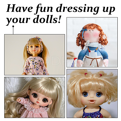 10Pcs 10 Colors High Temperature Fiber Short Bangs Hairstyle Doll Wig Hair DOLL-DC0001-04-1