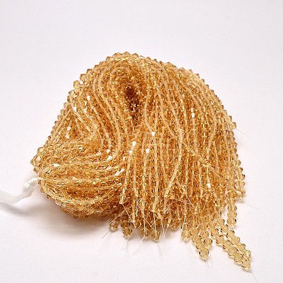 Imitate Austrian Crystal Bicone Glass Beads Strands GLAA-F029-5x5mm-18-1