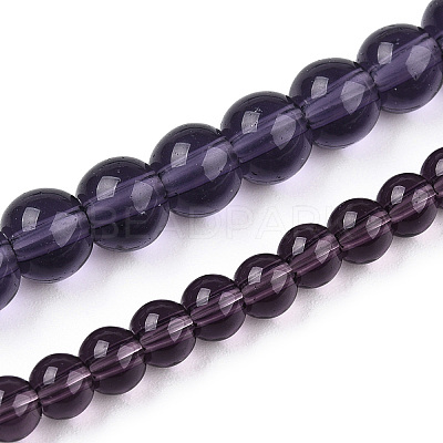 Transparent Glass Beads Strands GLAA-T032-T4mm-03-1