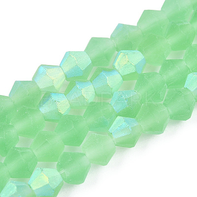 Imitate Austrian Crystal Bicone Frosted Glass Beads Strands LS-EGLA-A039-T6mm-MB24-1