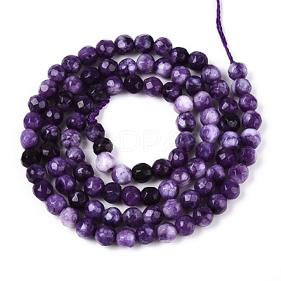 Dyed Natural White Jade Beads Strands G-T139-4mm-60-12-1