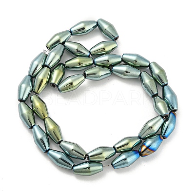 Electroplated Synthetic Magnetic Hematite Beads Strands G-Z032-B01-02A-1