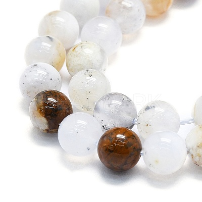 Natural White African Opal Beads Strands G-K245-A18-04-1