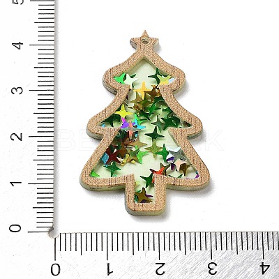 Christmas Theme Opaque Printed Acrylic Pendants SACR-Z005-02D-1