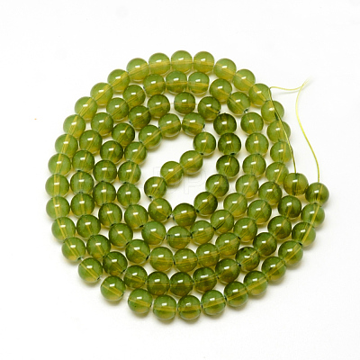 Baking Paint Glass Beads Strands X-DGLA-Q023-8mm-DB21-1