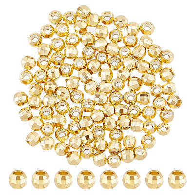 100Pcs Brass Spacer Beads KK-HS0015-31G-1