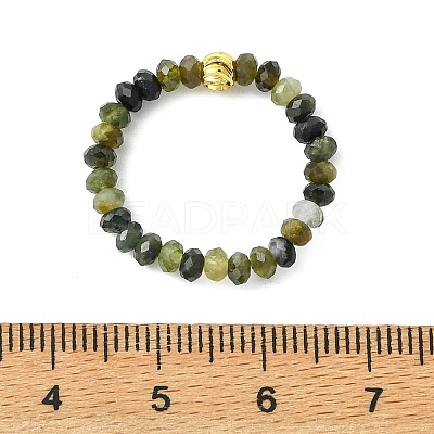 Natural Mixed Gemstone Beads Finger Rings RJEW-JR01074-1