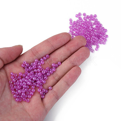 6/0 Imitation Jade Glass Seed Beads SEED-N004-006-03-1
