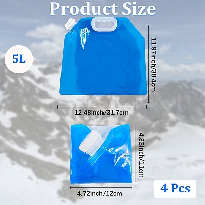 Plastic Outdoor Water Bag AJEW-CN0006-39B-1