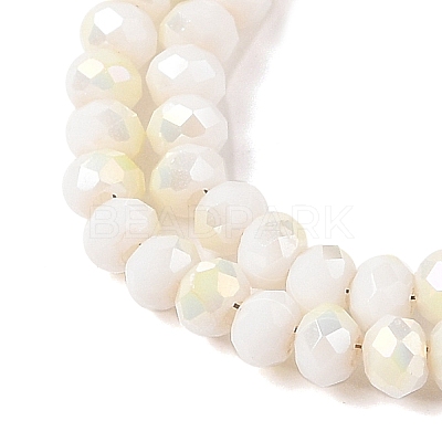 Electroplate Glass Faceted Rondelle Beads Strands EGLA-D020-3x2mm-05-B-1