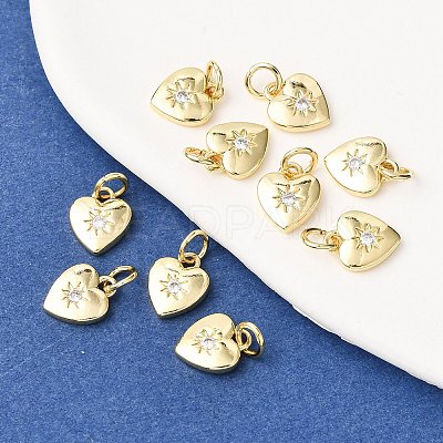 Brass Micro Pave Cubic Zirconia Charms RB-I078-67G-NR-1