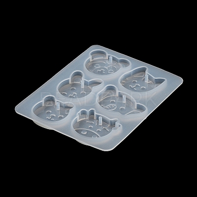 Rabbit/Dragon/Cat Pendant DIY Silhouette Silicone Mold DIY-K073-09B-1