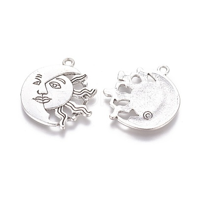 Tibetan Style Alloy Pendants TIBEP-22752-AS-RS-1