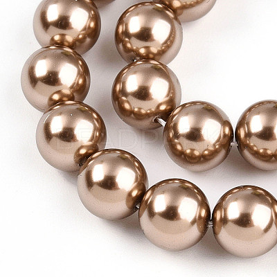 Baking Paint Pearlized Glass Pearl Bead Strands HY-N002-8mm-A06-1