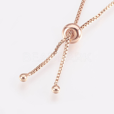Adjustable Brass Bolo Bracelets BJEW-L618-02RG-1