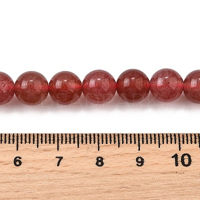 Natural Strawberry Quartz Beads Strands G-L621-B09-8mm-1