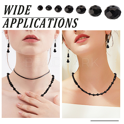 7 Strands 7 Styles Opaque Solid Color Glass Beads Strands EGLA-GO0001-02C-1
