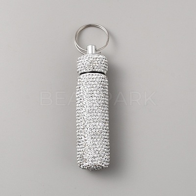 Aluminium Alloy with Crystal Rhinestone Pendant Keychain KEYC-WH20001-02-1