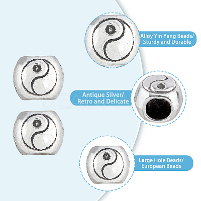 Tibetan Style Alloy European Beads FIND-DC0002-68-1