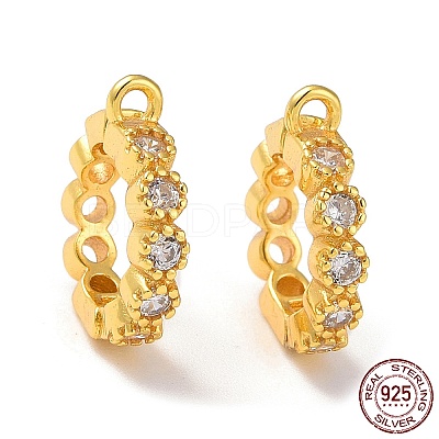 925 Sterling Silver Micro Pave Cubic Zirconia Twister Clasps STER-K176-16G-1