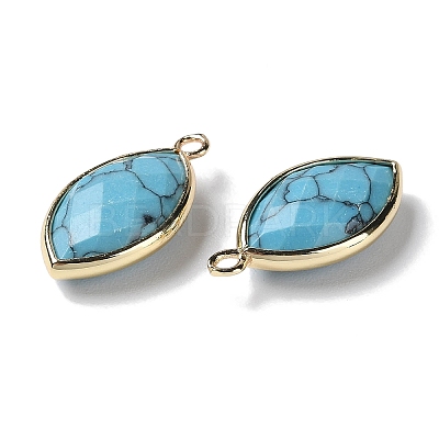 Synthetic Turquoise Pendants G-B009-01G-Y-1