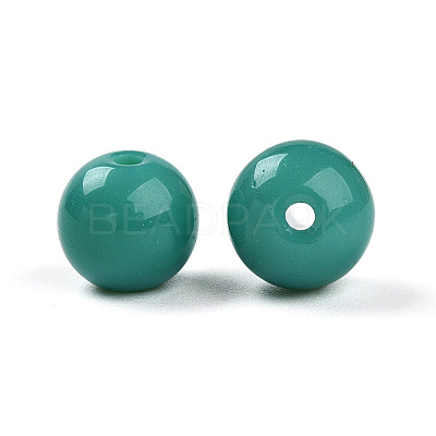 Opaque Solid Color Glass Beads GLAA-N007-8mm-A09-1