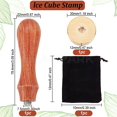 1Pc Golden Tone Brass Stamp Head DIY-OC0004-51P-1