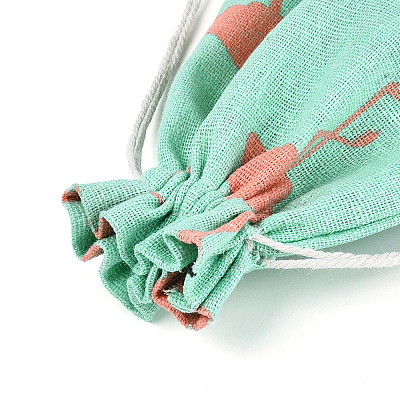 Polycotton(Polyester Cotton) Packing Pouches Drawstring Bags ABAG-T007-02E-1