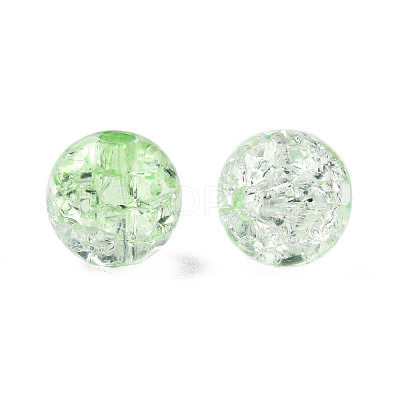 Transparent Crackle Acrylic Beads CACR-N002-25B-1