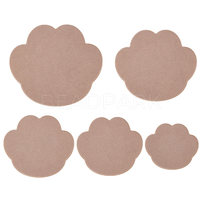 5Pcs MDF Wood Ceramic Clay Craft Mold Set DIY-WH0349-400B-1