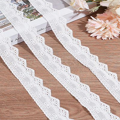 5 Yards Hollow Flower Bowknot Cotton Lace Trim OCOR-LP0001-17-1