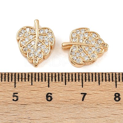 Brass Micro Pave Cubic Zirconia Multi-Strand Links KK-F906-21G-1
